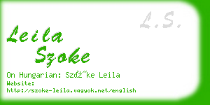 leila szoke business card